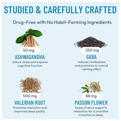 Serelax blend of chamomile, jujube, skullcap for relaxation.