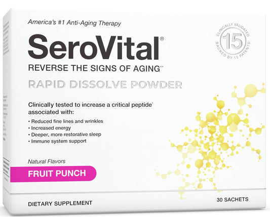 Serovital Rapid Dissolve Powder fruit punch tub for easy daily use