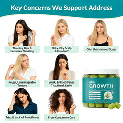 SERSANVE Seaweed Hair Growth Gummies show liposomal vitamin C for daily glow support.