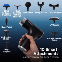 Setkenz massage gun in a compact travel case for portability.