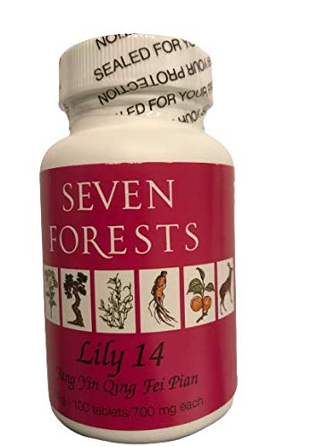 Seven Forests Lily 14 Tablets bottle shown for easy daily use and portability.