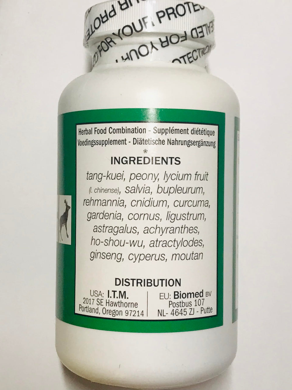 Seven Forests Tang-kuei 18 tablets, side label, nourishing blood and supporting circulation.
