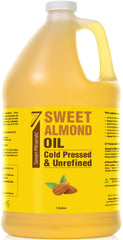 Seven Minerals Sweet Almond Oil bottle for nourishing skin and hair