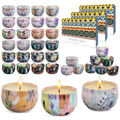 Seven Moons 36-pack scented candles in a tin create portable spa-like ambiance.