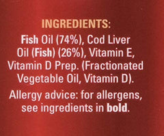 Seven Seas Cod Liver Oil label and bottle on a desk, signaling easy routine integration.
