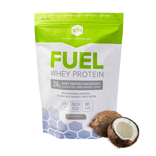 SFH Fuel whey protein coconut 2lb bag for natural daytime energy