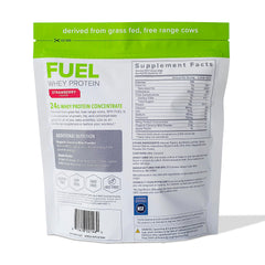 SFH Fuel strawberry bag ingredients panel, clean, natural formula.