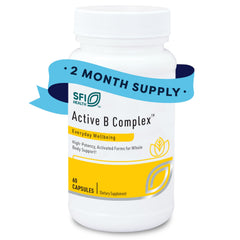 SFI Health Active B Complex bottle showing convenient daily capsules for energy support
