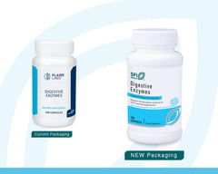 SFI Health Klaire Labs Digestive Enzymes capsules close-up for targeted digestion