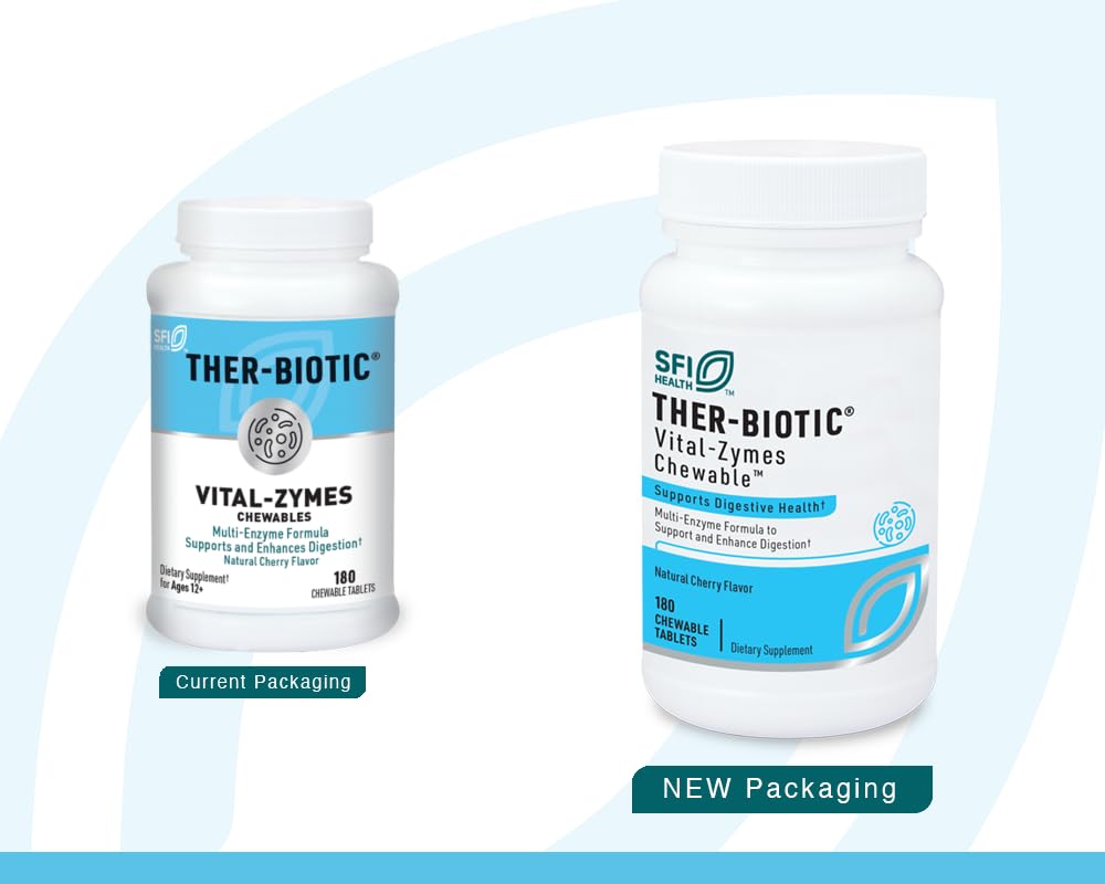 SFI Health Vital-Zymes bottle back label with ingredients and dosing