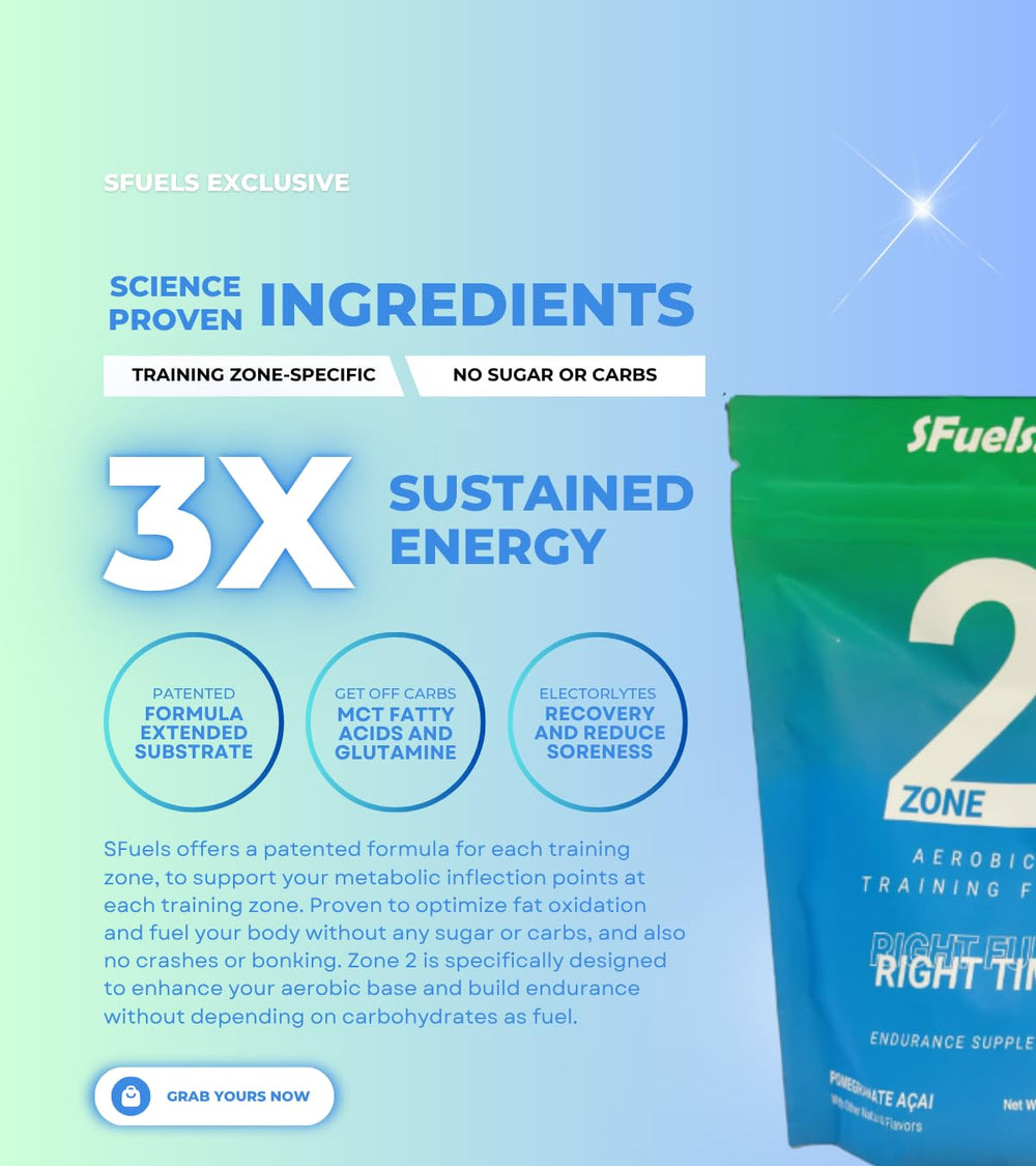 SFuels aerobic base development powder supports steady energy during zone-2 sessions.