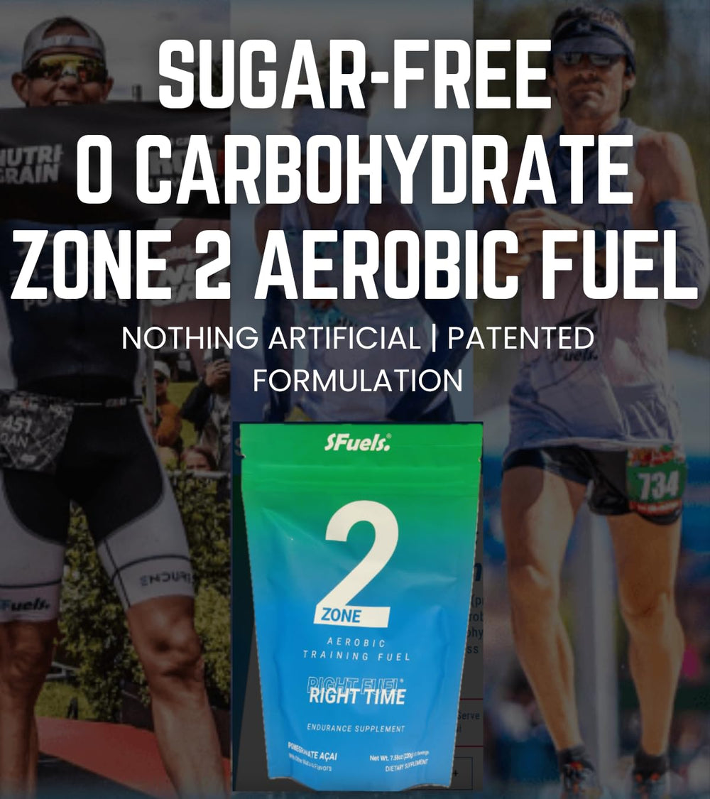 SFuels low-carb endurance fuel tub shown for aerobic base development.
