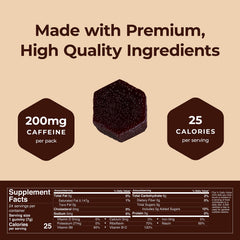 SGC Seattle Gummy Company Dutch Chocolate Mocca energy gummies packaging detail shows aroma and flavor cues