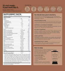 Shakeology chocolate whey protein blend demonstrates gluten-free nutrition for post-workout recovery.