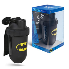 SHAKESPHERE Batman Edition bottle cap with leak-proof seal for gym use.