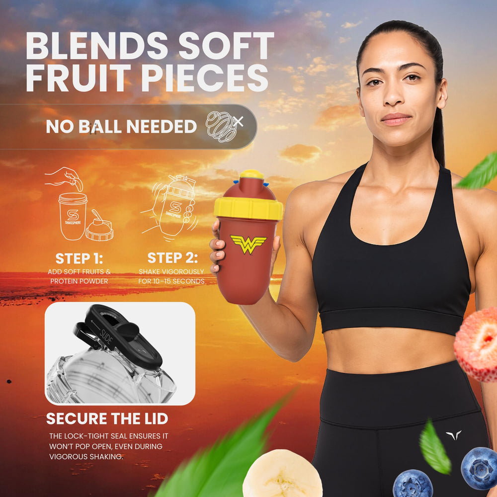 SHAKESPHERE leakproof slide cap prevents spills during workouts