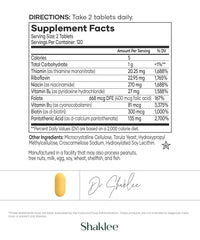 Shaklee B-Complex bottle on counter ready for daily use.