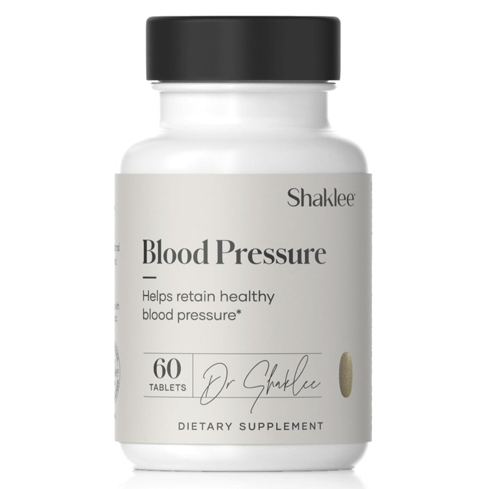 Shaklee Blood Pressure bottle pour for easy daily dosage.