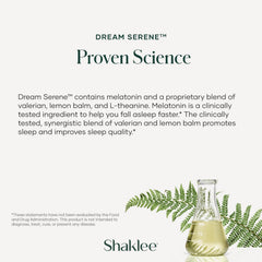 Shaklee Dream Serene box on shelf in clean bathroom lighting
