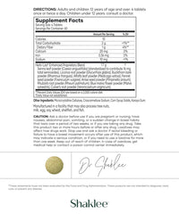 Shaklee Herb-Lax label detail featuring enhanced proprietary blend
