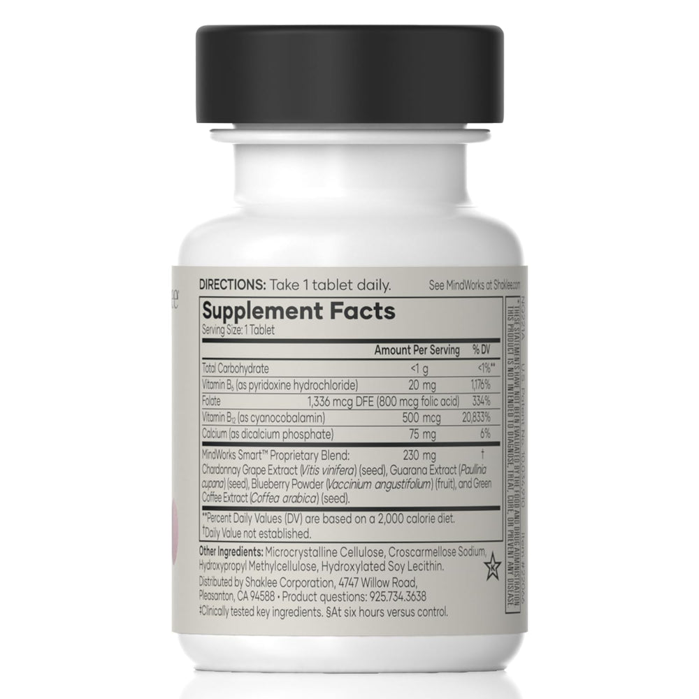 Shaklee MindWorks tablet pack open for easy focus support