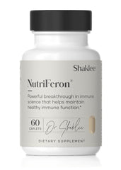 Shaklee NutriFeron bottle with interferon-boosting blend for immune support.