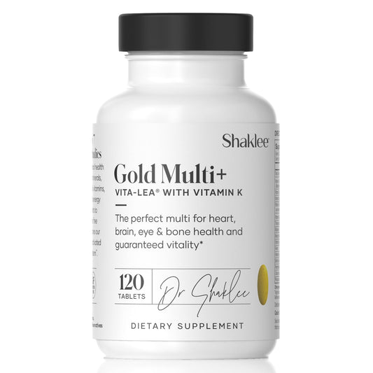 Shaklee Vita-Lea Gold bottle label showing heart and bone health support
