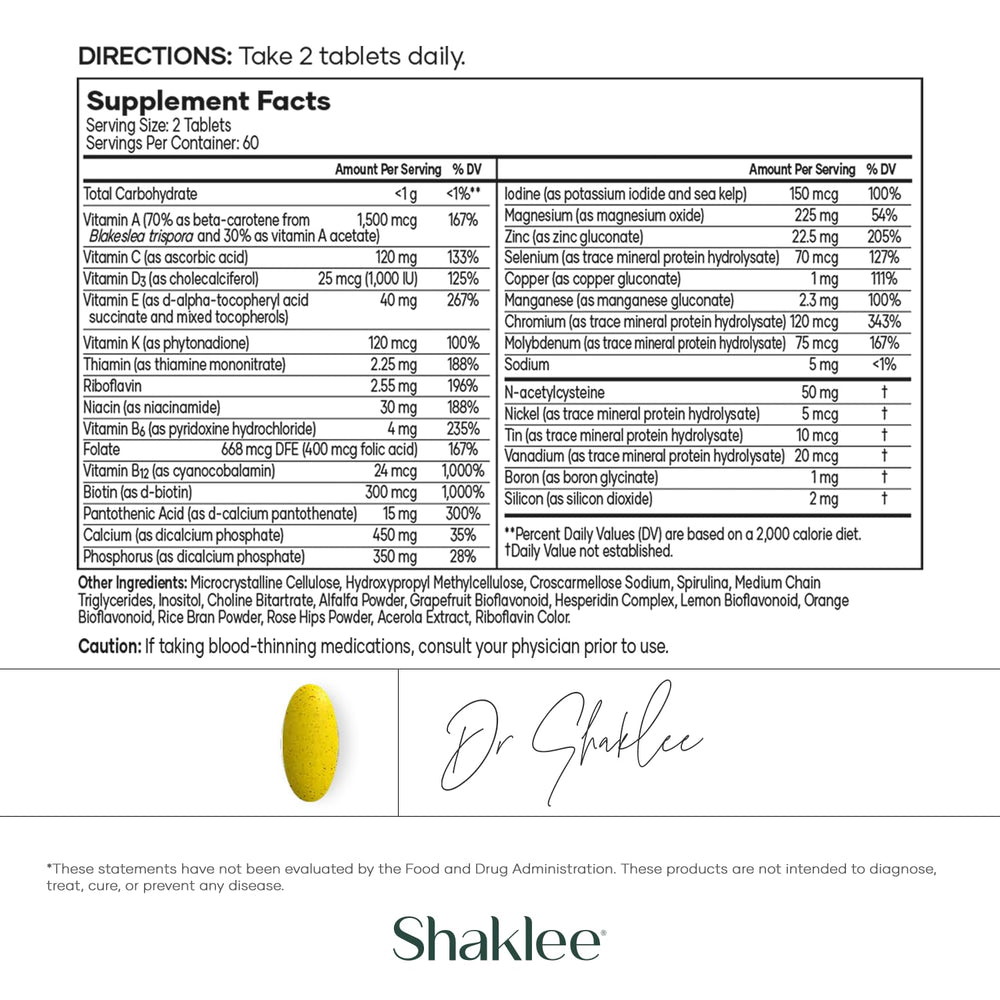 Shaklee Vita-Lea Gold tablet close-up highlighting high-potency vitamins and energy