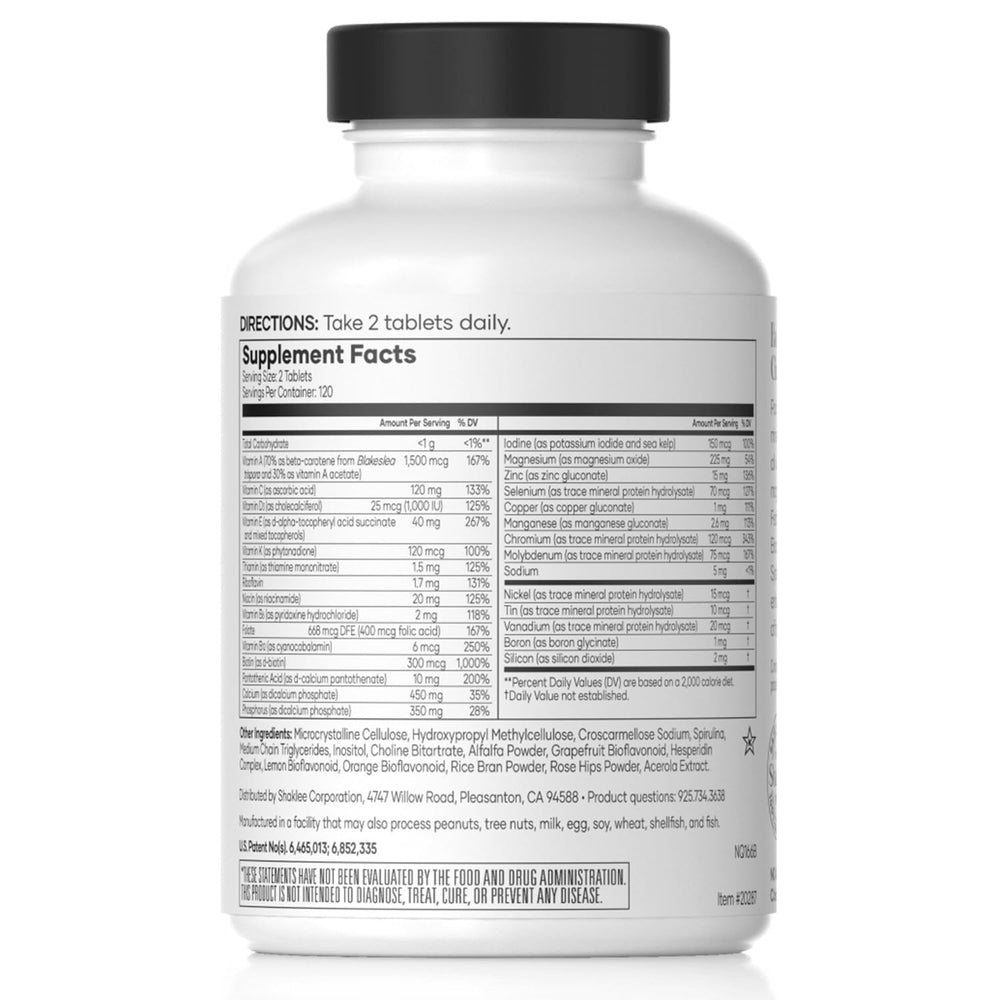 Shaklee Vita-Lea Men tablets in hand illustrate convenient daily supplementation