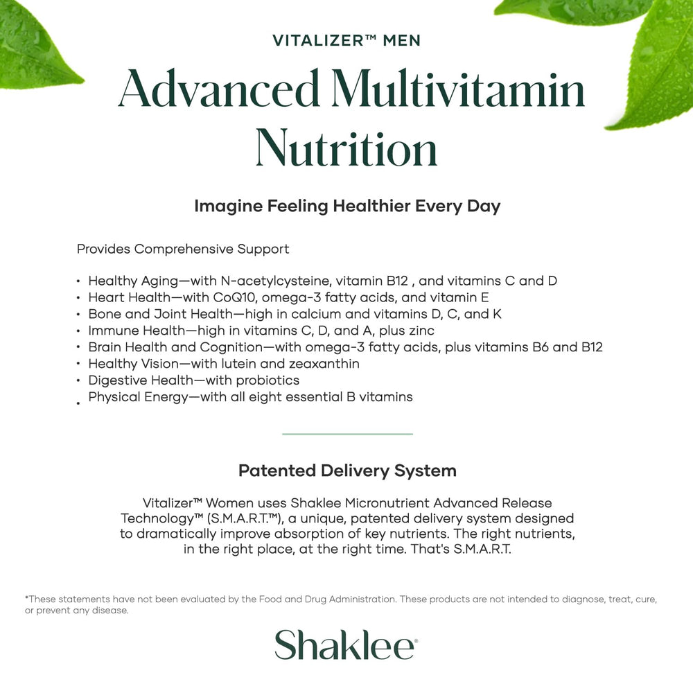 Shaklee Vitalizer Men probiotic capsules emphasize digestive balance