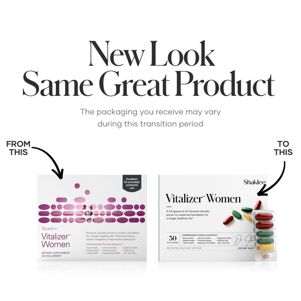 Shaklee Vitalizer Women vita-strip-open shows convenient daily dose for busy moms.