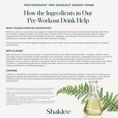 Shaklee logo with workout scene promoting daytime energy for training