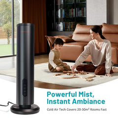 Shammgria air diffuser matte black finish fits contemporary interiors.