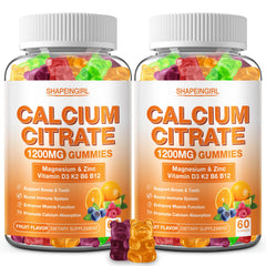 SHAPEINGIRL 1200mg calcium citrate bottle pour for easy dosing.