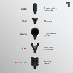 Sharper Image ergonomic grip provides comfortable control for precise deep tissue work.