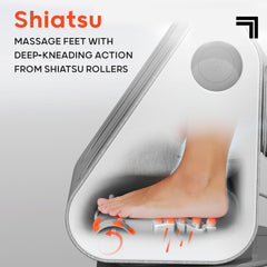 Heat therapy option adds gentle warmth for relaxation