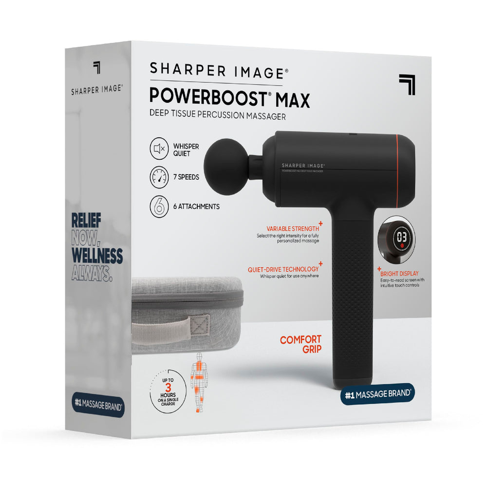 Powerboost Max USB-C charging with clear display for quick setup.