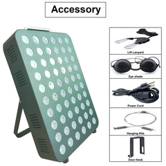SHASHKA red light panel desk-setup image highlights portable, travel-friendly design.