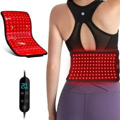 SHEVIEW red light therapy pad close-up of 660nm LEDs for skin comfort and relaxation