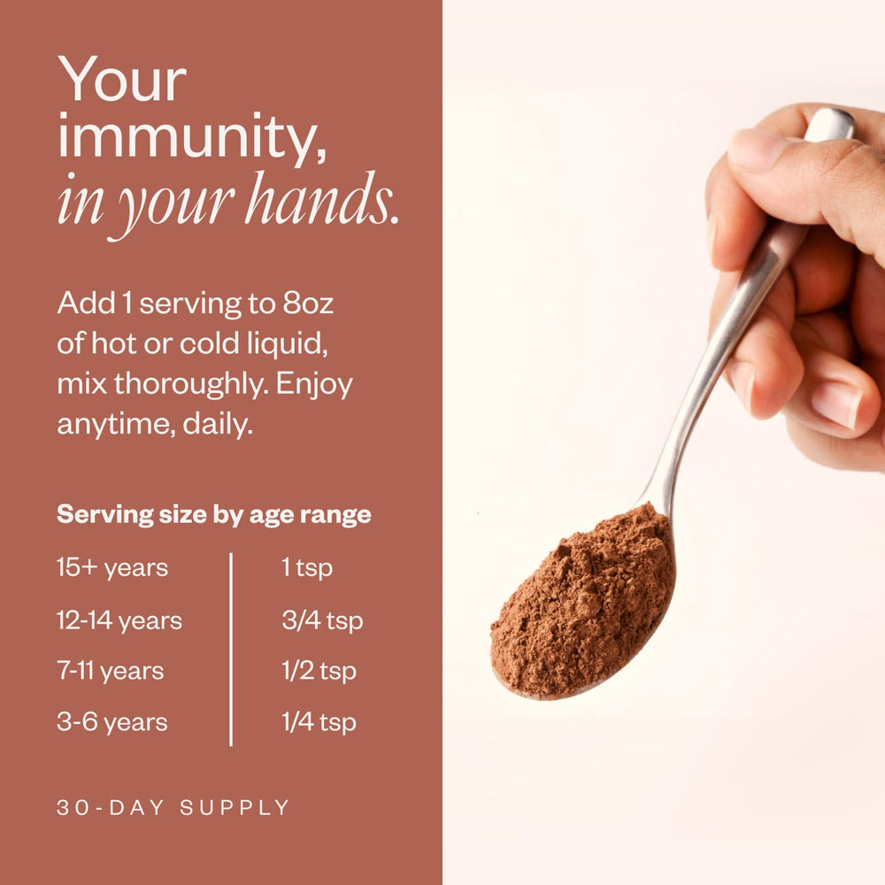 SHII AHCC powder scoop ready for effortless daily use