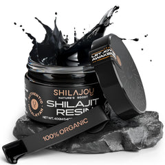 SHILAJOY organic Shilajit resin bottle highlighting pure Himalayan energy potential.
