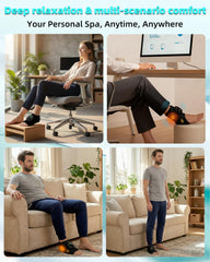 Shinbox foot massager wrap provides arch, heel, and ankle coverage