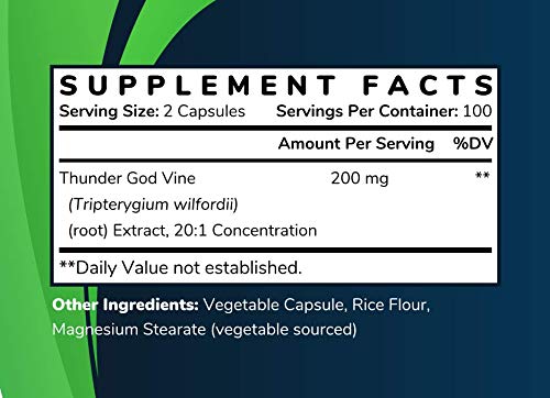 Peeled Thunder God Vine root extract emphasizes peeled root source.