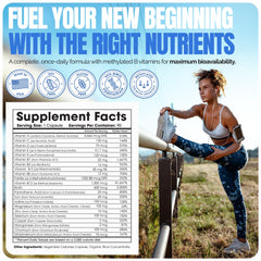 Shiny Leaf Methylated Bariatric Multivitamin capsule closeup shows convenient dose