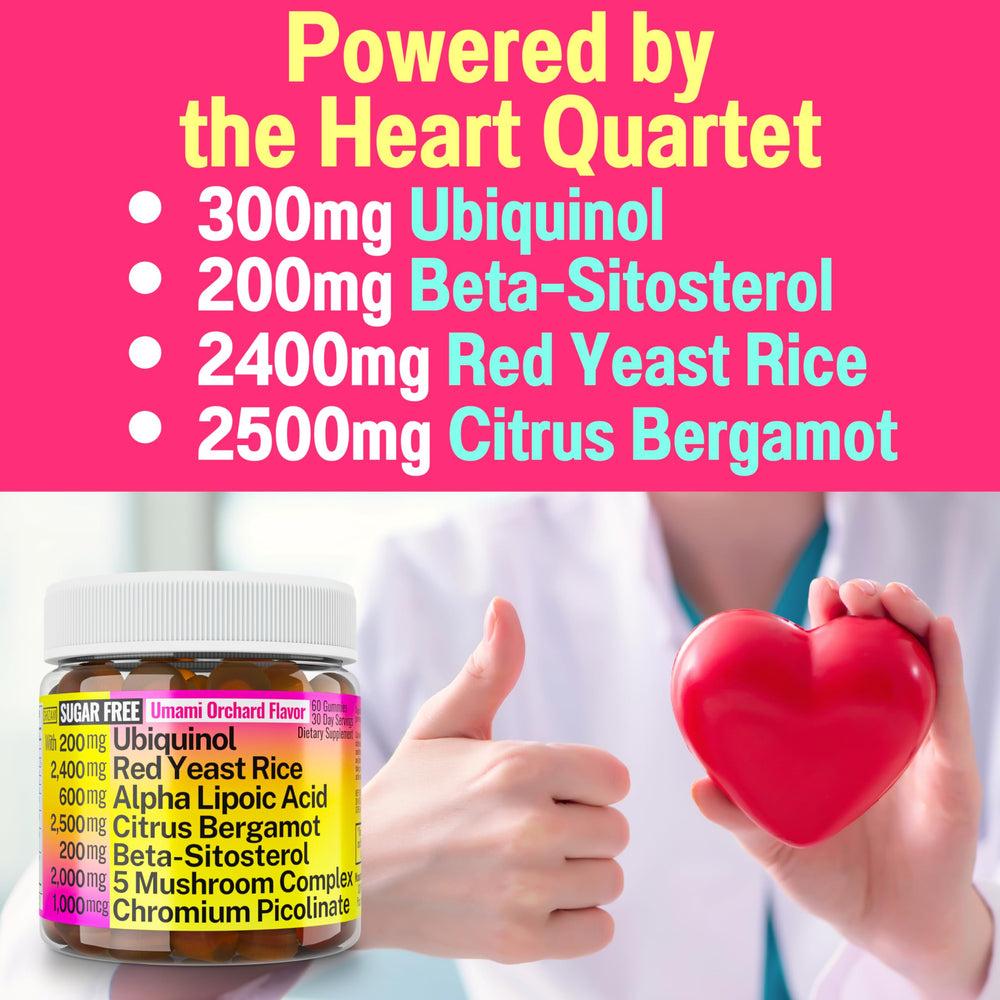 SHIZAM red yeast rice and ubiquinol ingredients showcased for potential heart support.