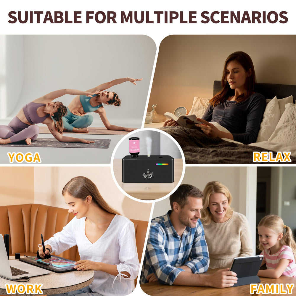 Shonoppy diffuser in bedroom setting showing quiet operation