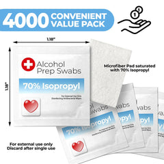 Shop Square alcohol prep pads individually wrapped for convenient sterile use