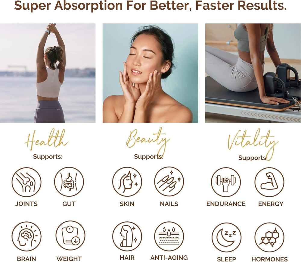 Shore Magic Marine Collagen Powder dissolving in coffee for a smooth routine
