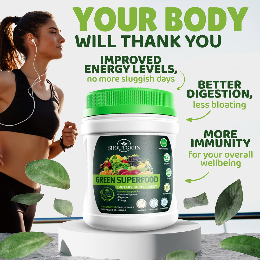 SHOUTGRIIN Mix in glass of water showing convenient daily use.