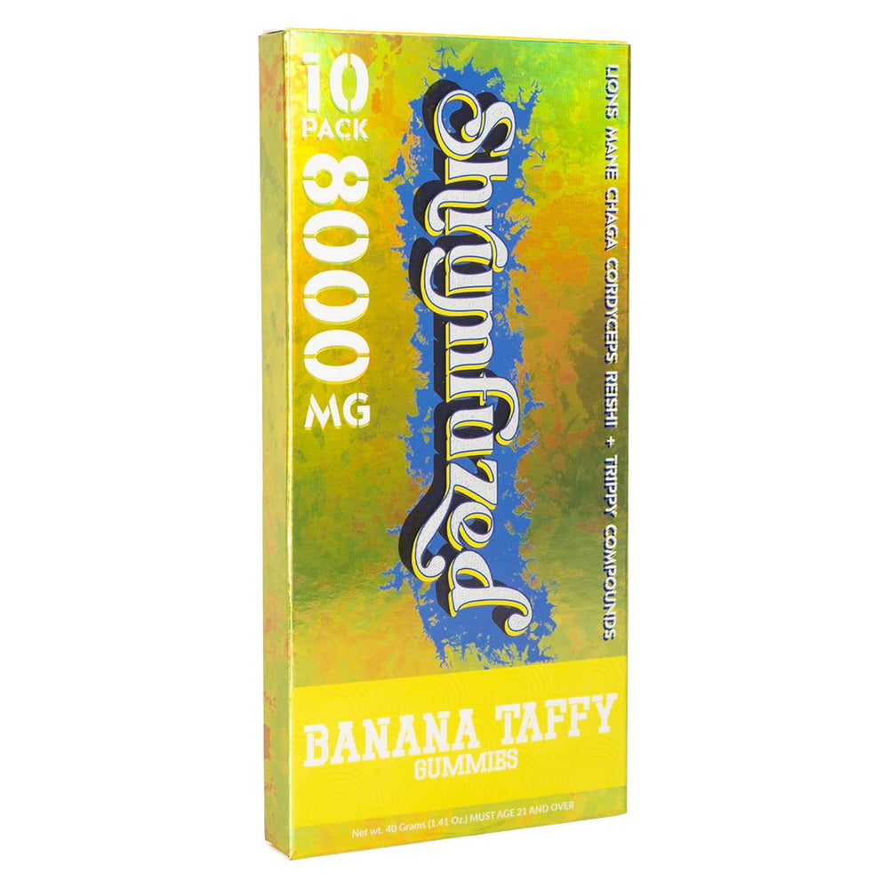 Shrumfuzed gomita nootrópica con reishi, envase seguro para dosis precisas.